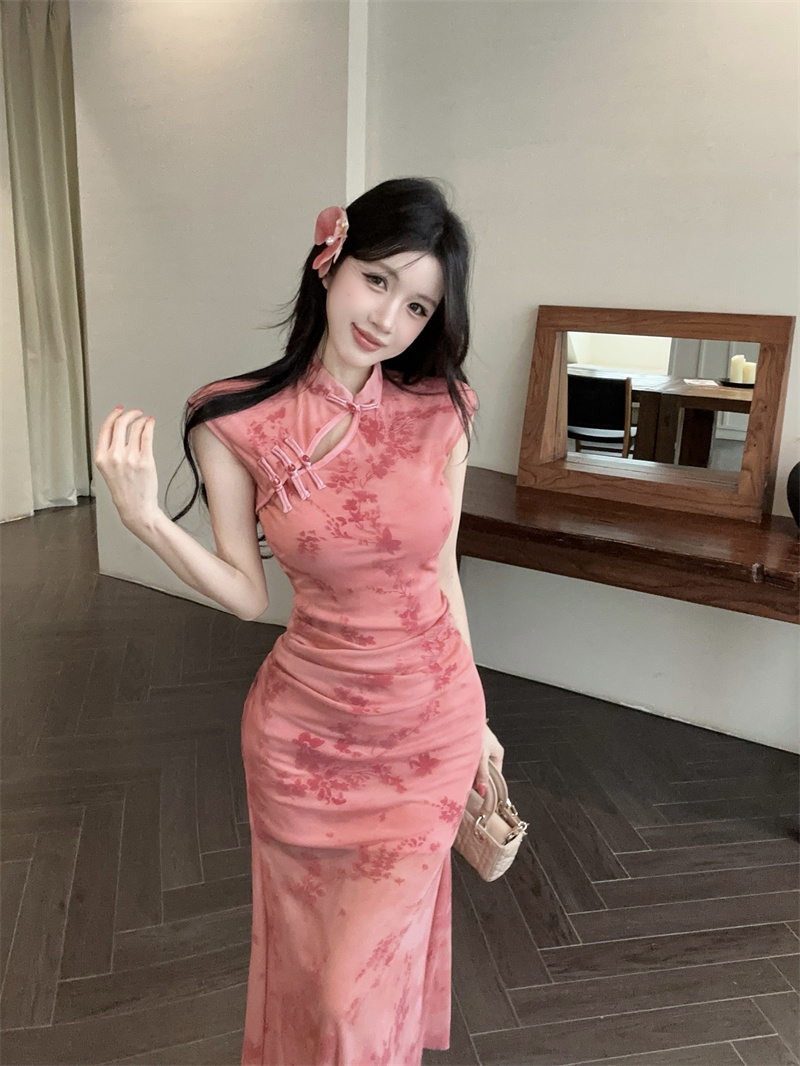 New Chinese Style Sexy Sleeveless Mermaid Dress Summer 2026 - Image 4