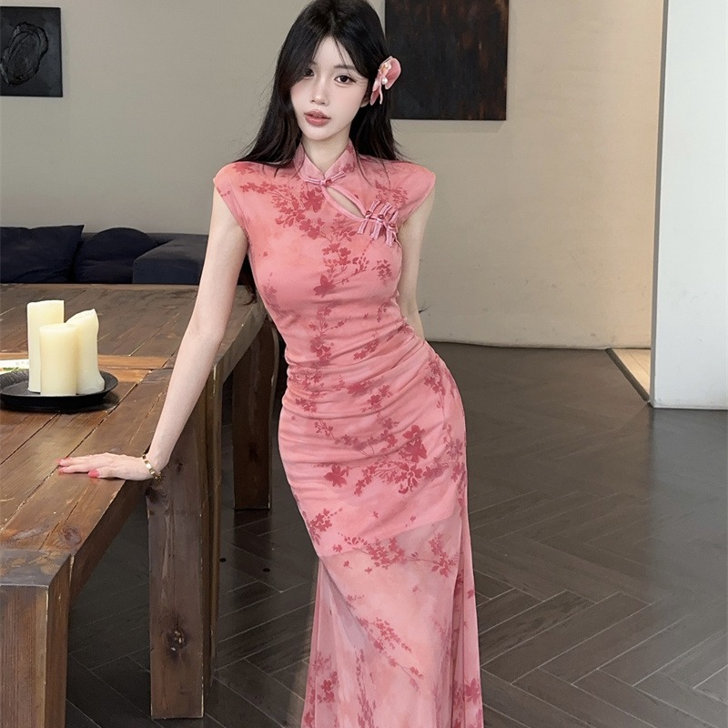 New Chinese Style Sexy Sleeveless Mermaid Dress Summer 2026 - Image 5