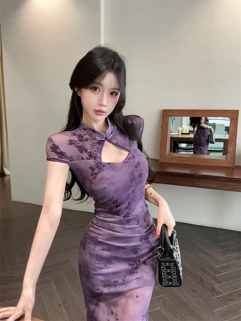 New Chinese Style Sleeveless Mermaid Dress Summer 2026