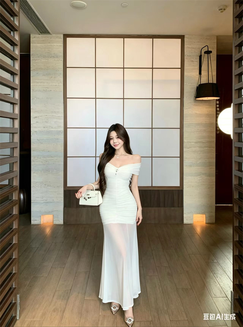 Pure Desire Off-Shoulder Bodycon Long Dress 2026 Summer Sexy Women’s