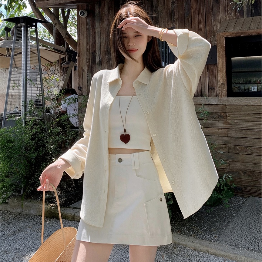 Women's Corduroy Shirt 2026 Fall Long Sleeve Loose Lazy Mid-Length Shirt Jacket - Image 4